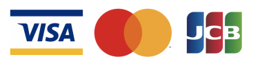 VISA・Mastercard・JCB各種に対応
